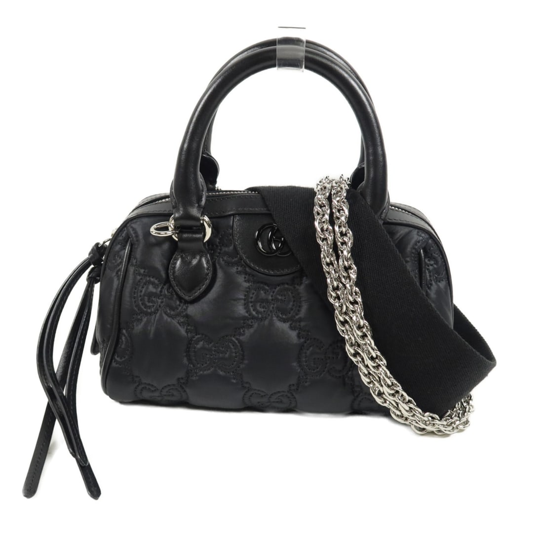 Gucci 702251 GG Matelasse Mini Calfskin 2way Bag Black (1 of 17)