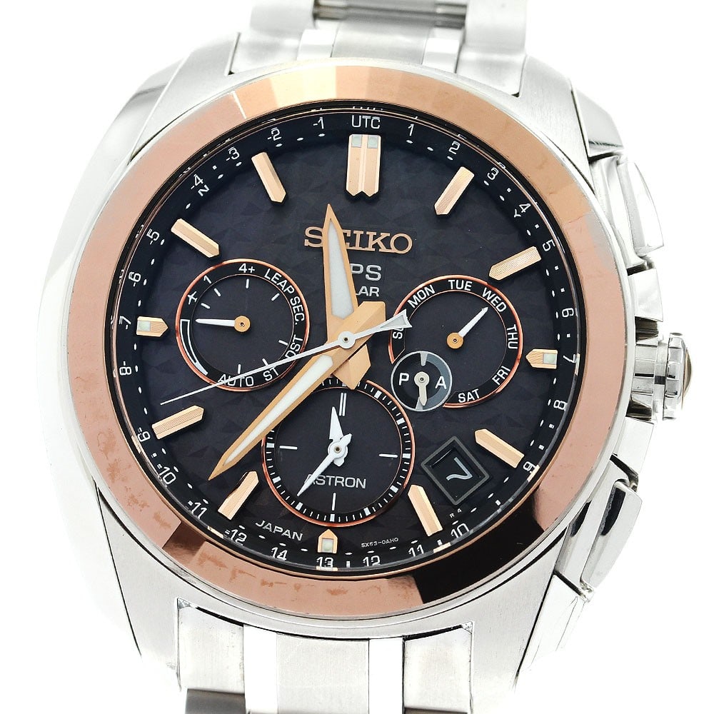 SEIKO Astron 50th Anniversary Men's Wristwatch SBXC035 5X53-0AG0 Japan: SEIKO Astron 50th Anniversary Men's Wristwatch SBXC035 5X53-0AG0 Japan SEIKO Astron 50th Anniversary Model men's wristwatch, made in Japan. This pre-owned watch features a titanium and ceramic case, t