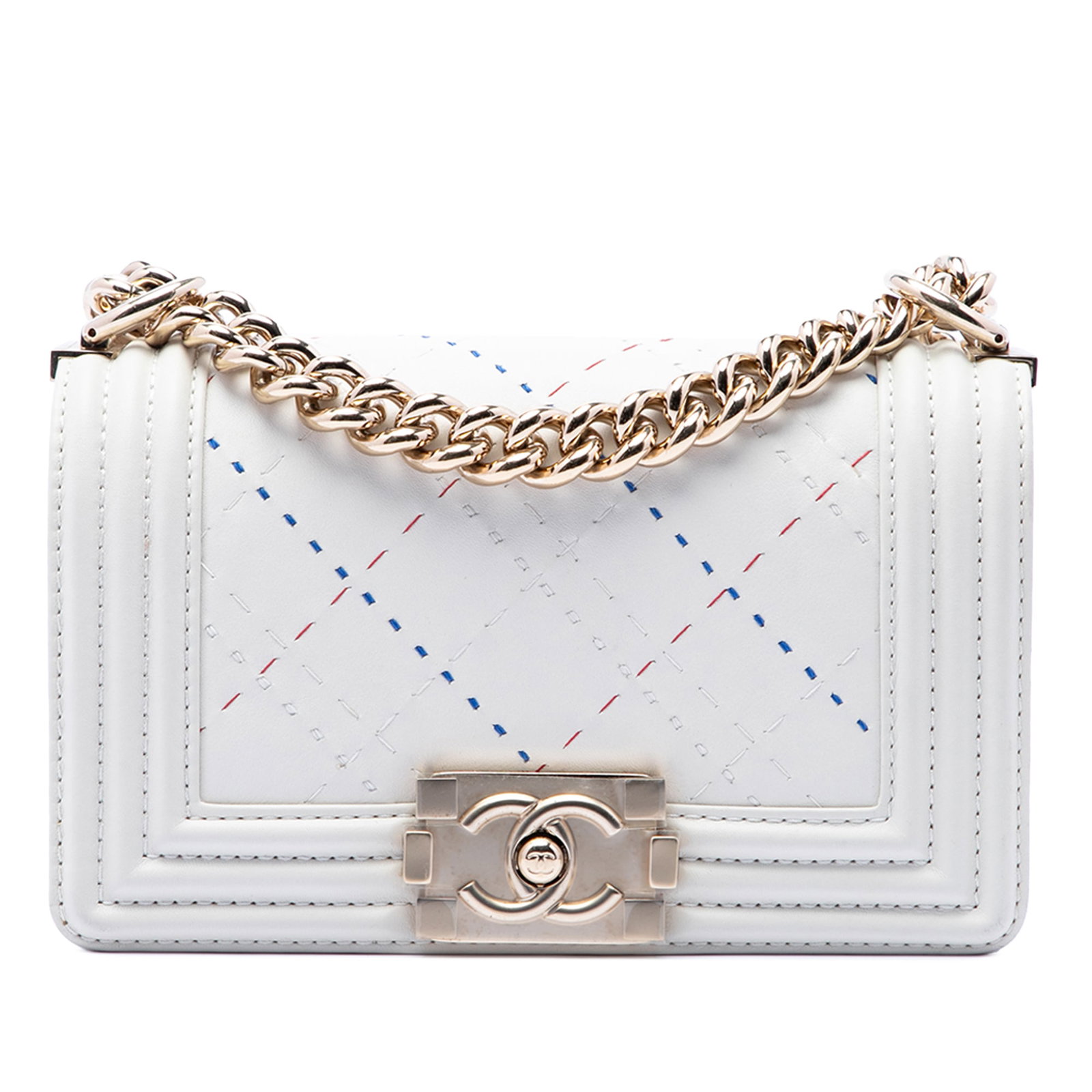 Chanel Boy Flap Small Cruise Line Quilted Lambskin Crossbody Bag (1 of 6)