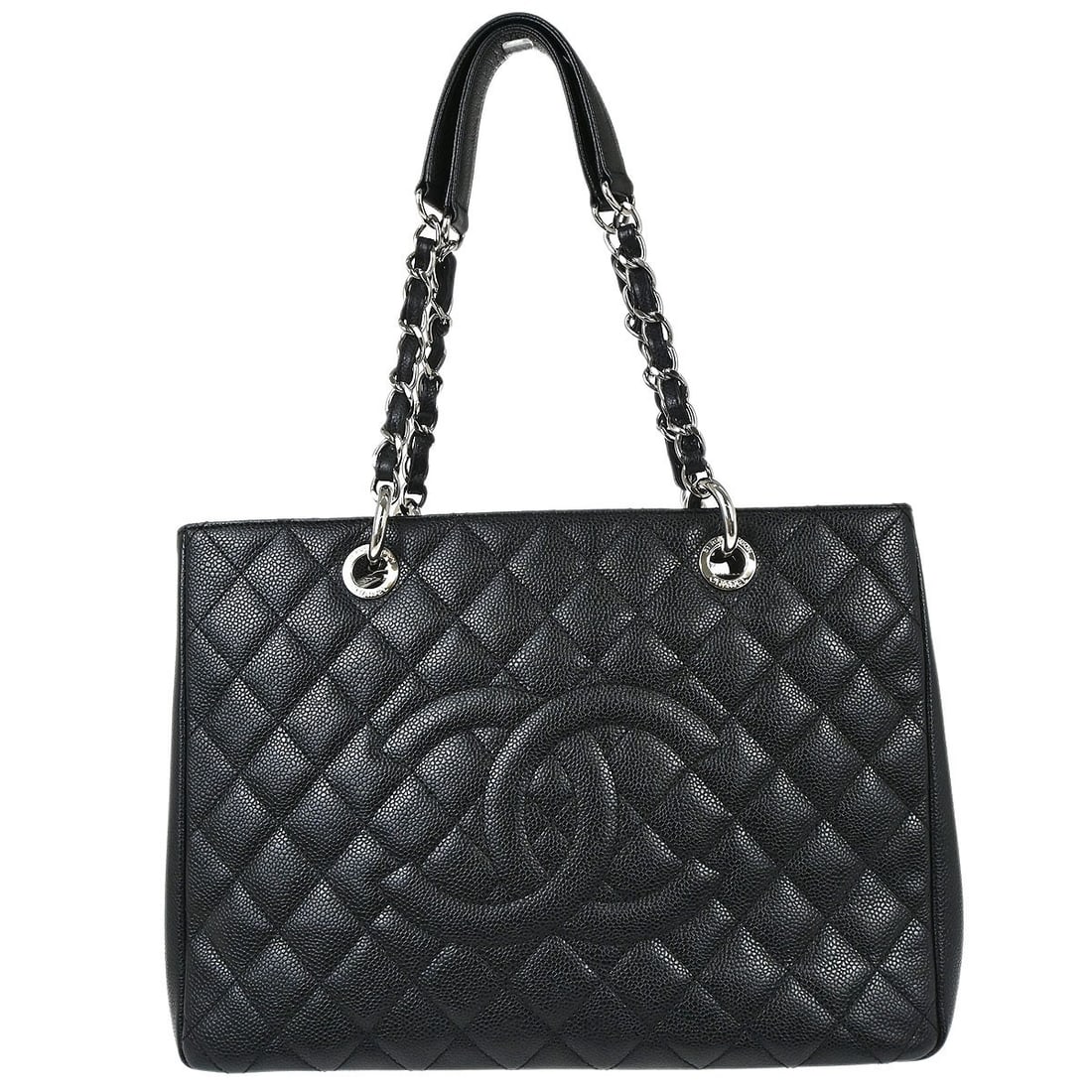 CHANEL GST Grand Shopping Tote Black Leather Chain Handle Bag (1 of 15)