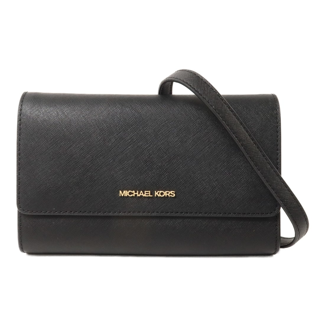 Michael Kors 35S8GTVC3L Saffiano Leather Chain Shoulder Bag Black (1 of 18)