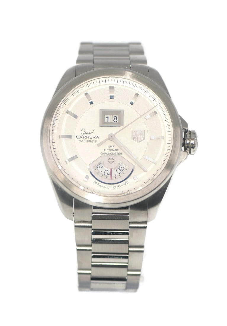 TAG Heuer Grand Carrera WAV5112 Stainless Steel Automatic Watch: TAG Heuer Grand Carrera WAV5112 Stainless Steel Automatic Watch Discover the elegance of the TAG Heuer Grand Carrera Stainless Steel Watch (Model: WAV5112). This sophisticated wristwatch features a 43