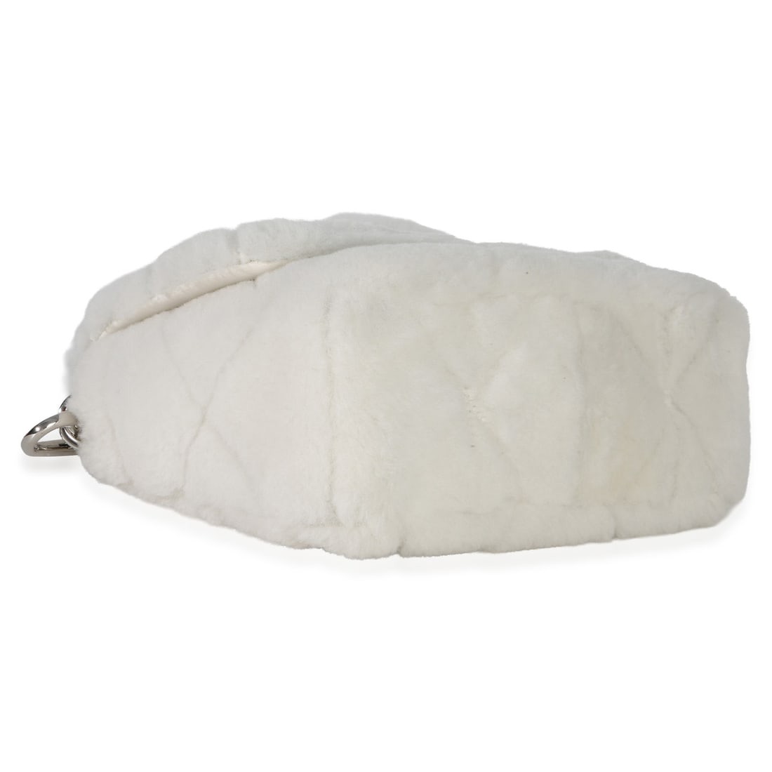 Prada shearling patchwork flap shoulder bag white - 7