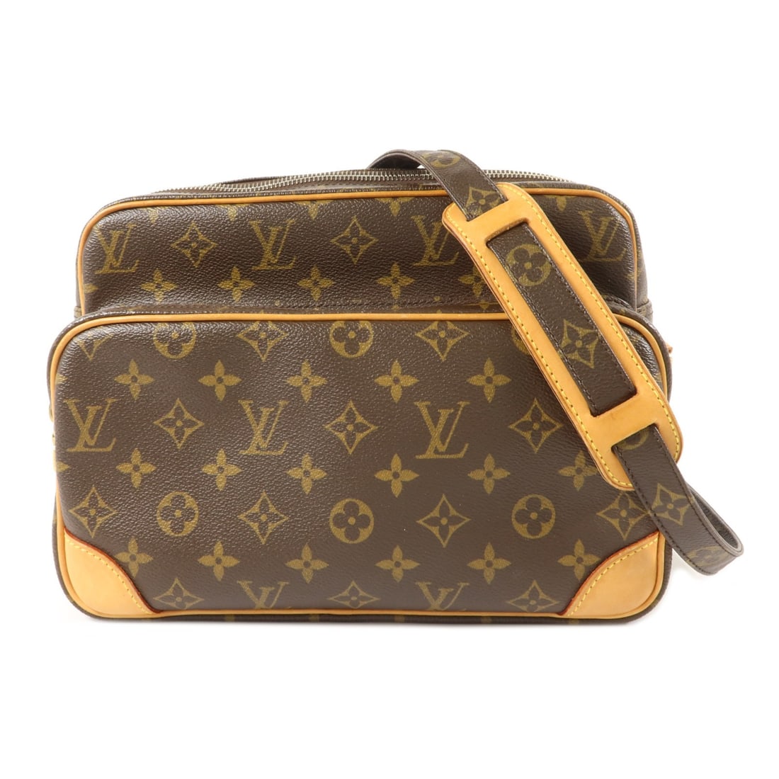 Louis Vuitton Nile M45244 Monogram Crossbody Bag Brown: Louis Vuitton Nile M45244 Monogram Crossbody Bag Brown Louis Vuitton Nile crossbody shoulder bag, model M45244, in brown monogram and PVC coated canvas. It features a shoulder strap with an adjustable