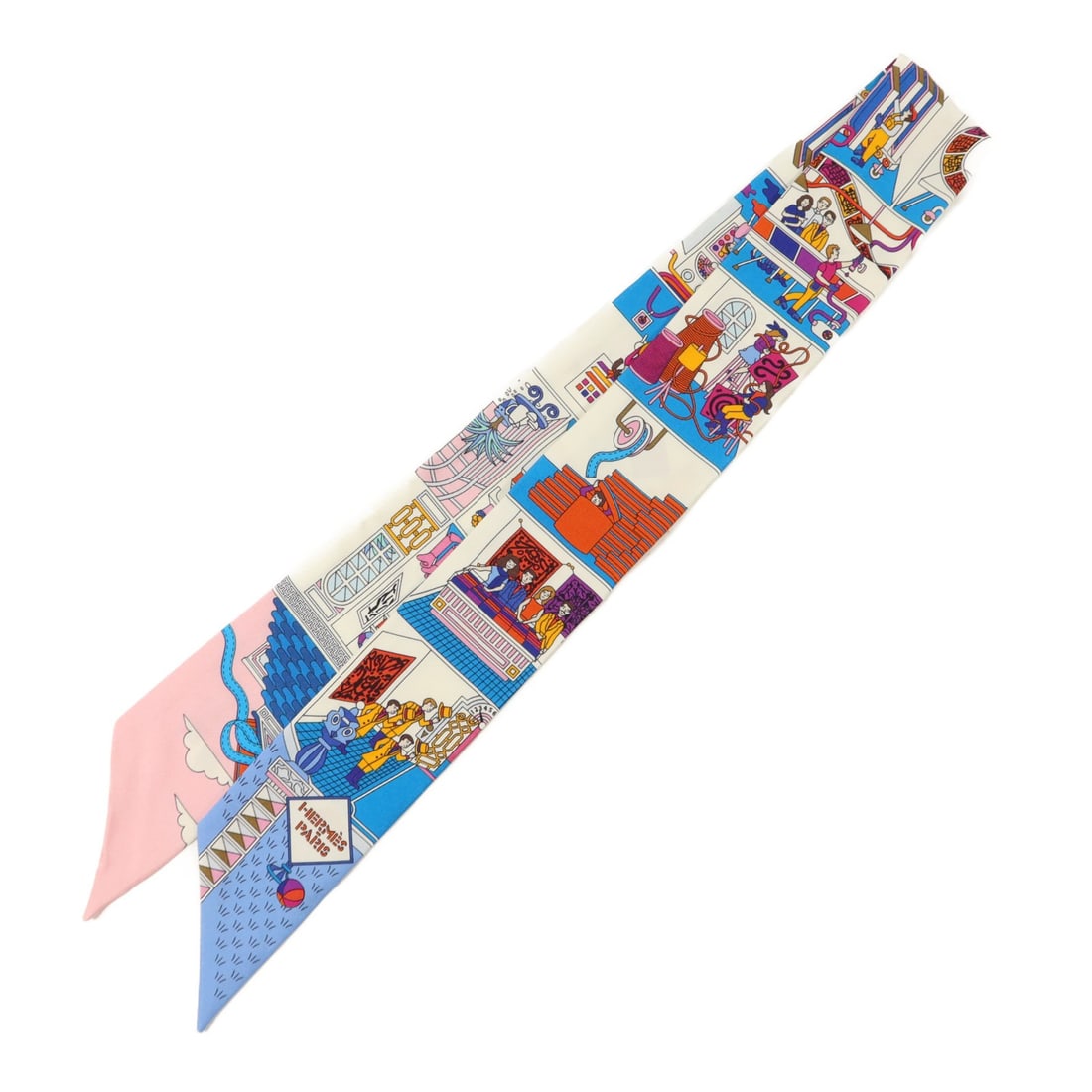 Hermes Twilly Silk Scarf for Women Multicolor France (1 of 7)