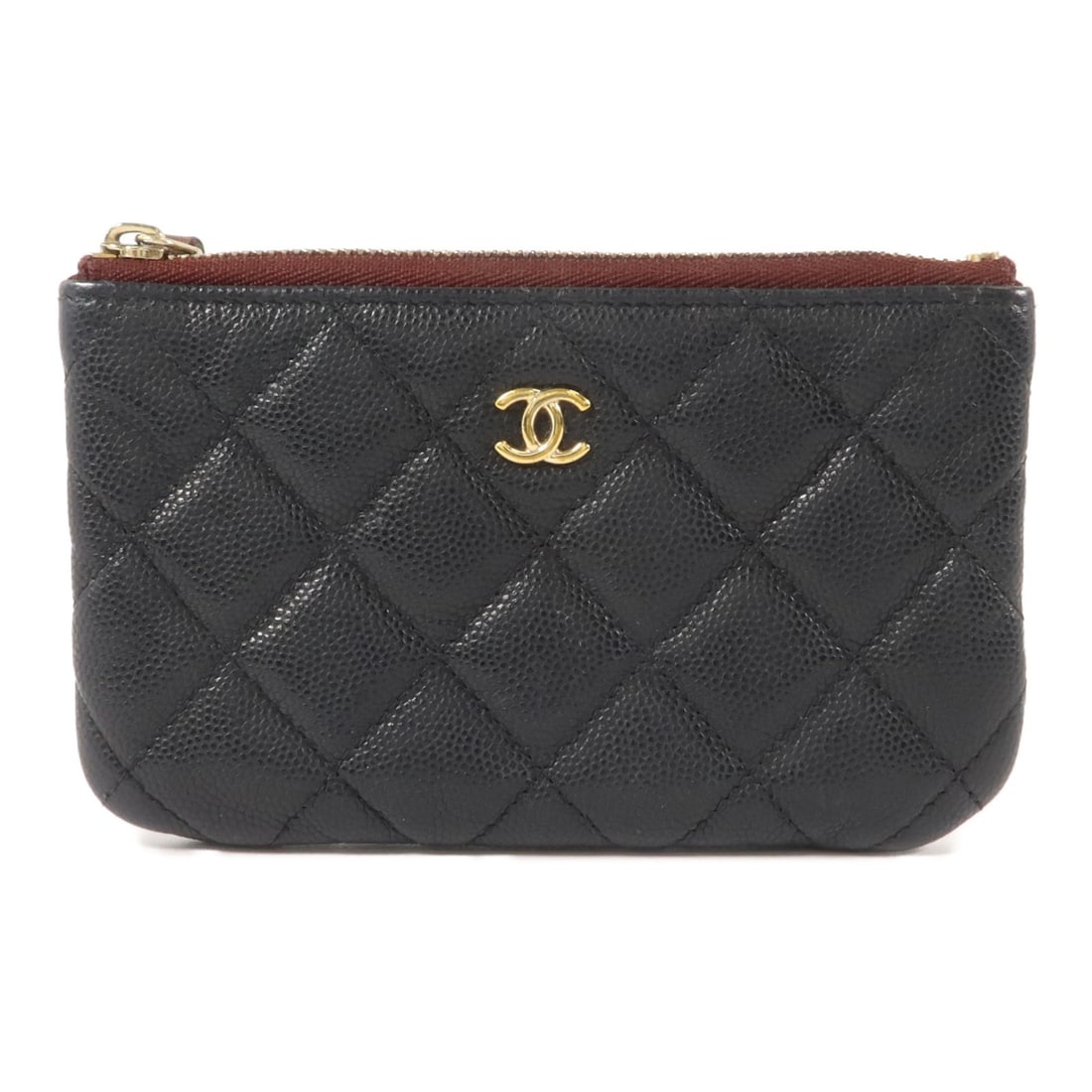 CHANEL AP4020 Classic Small Zip Pouch Black Calfskin CC GHW: CHANEL AP4020 Classic Small Zip Pouch Black Calfskin CC GHW CHANEL CC GHW Classic Small Zipper Pouch AP4020 in black calfskin leather. This pouch features a zipper closure and comes with a hologram st
