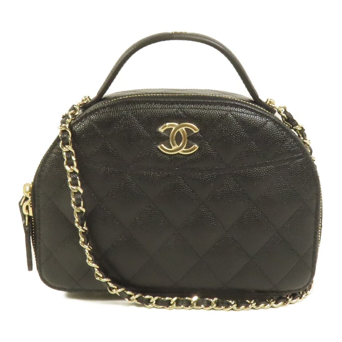 CHANEL Bowling 2Way Shoulder Bag Black Calfskin CC GHW (1 of 15)