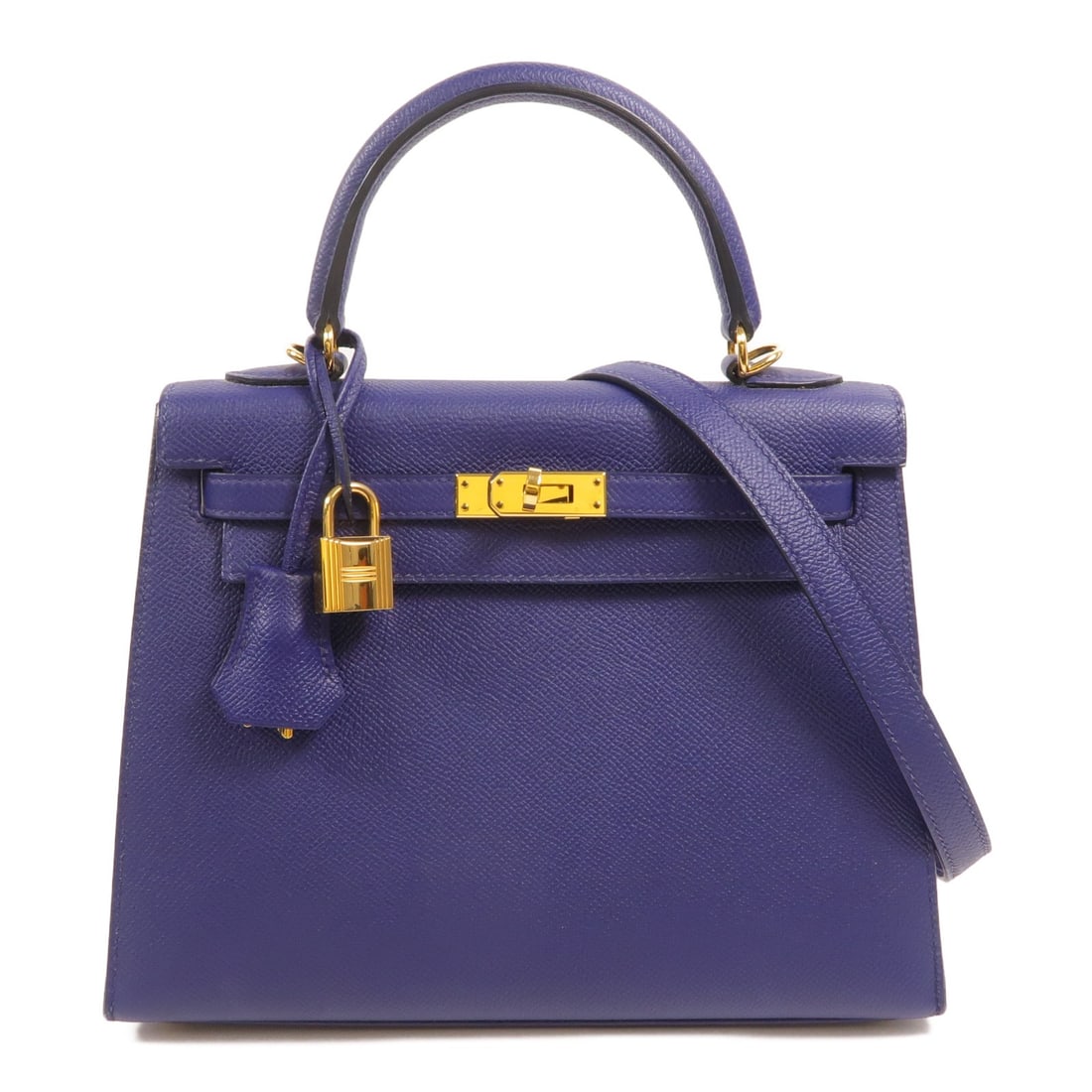 Hermes Kelly 25 Veau Epsom Shoulder Bag Bleu Encre GHW: Hermes Kelly 25 Veau Epsom Shoulder Bag Bleu Encre GHW Hermes Kelly 25 2 Way Shoulder Bag in Bleu Encre, crafted from Veau Epsom leather with calfskin details. This bag features a turn-lock closure, o