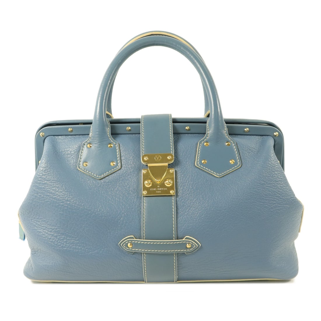 Louis Vuitton L'Ingenieux PM M91805 Blue Suhali Goatskin Handbag: Louis Vuitton L'Ingenieux PM M91805 Blue Suhali Goatskin Handbag Louis Vuitton L'Ingenieux PM handbag, model M91805, in blue Suhali x goatskin. Designed for women, this regular-size handbag features a