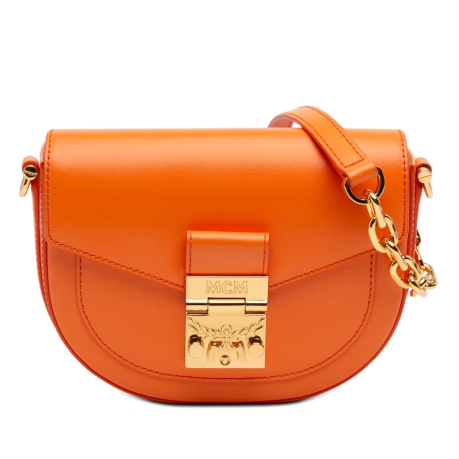 MCM Patricia Mini Orange Leather Crossbody Bag (1 of 9)