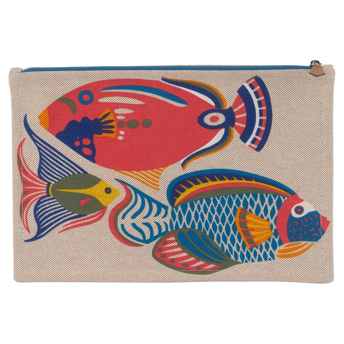 Hermes Traffic Jam Toile Clutch Flat Case (1 of 7)
