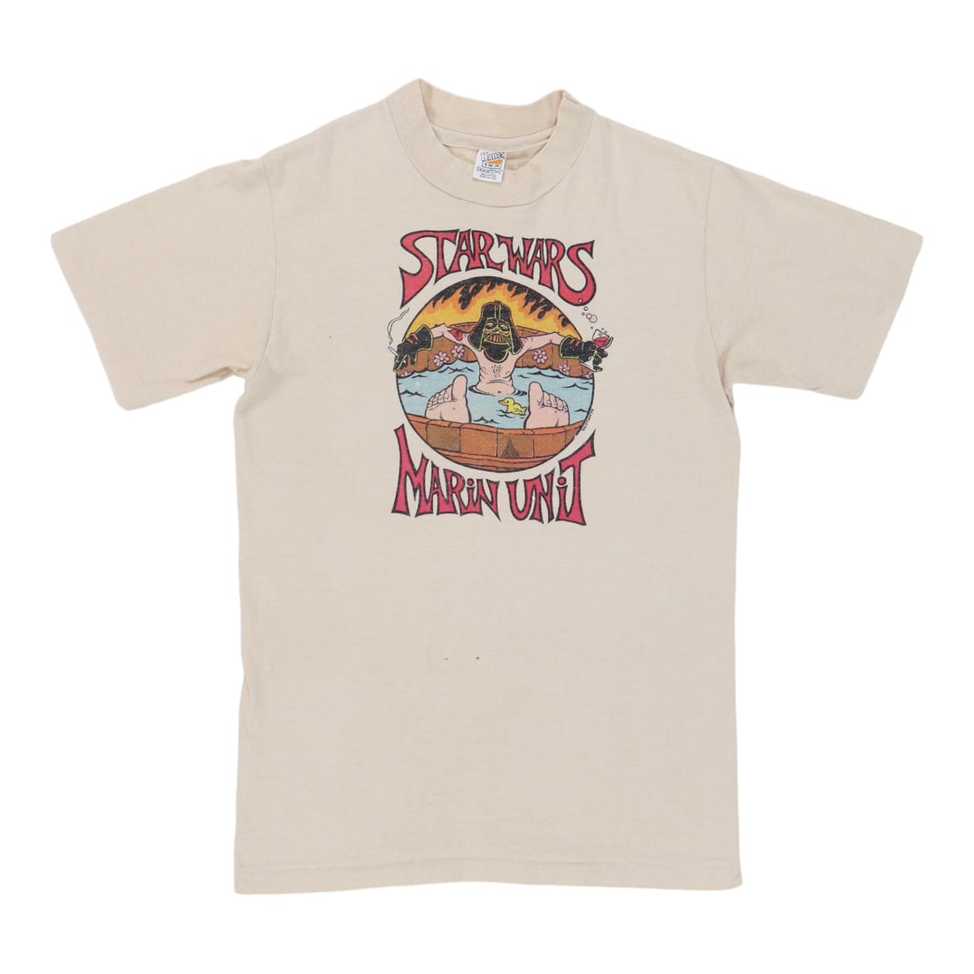 Vintage 1979 Star Wars Marin Unit Crew T-Shirt Tan Cotton Small (1 of 7)