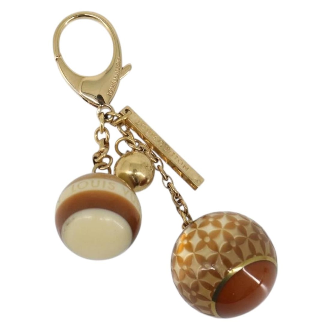Louis Vuitton M65699 Mini Run Croisette Metal Key Holder: Louis Vuitton M65699 Mini Run Croisette Metal Key Holder Louis Vuitton key holder in gold tone metal, made in Italy. The piece measures approximately 12 cm (4.7 inches) in total length. It is offered 