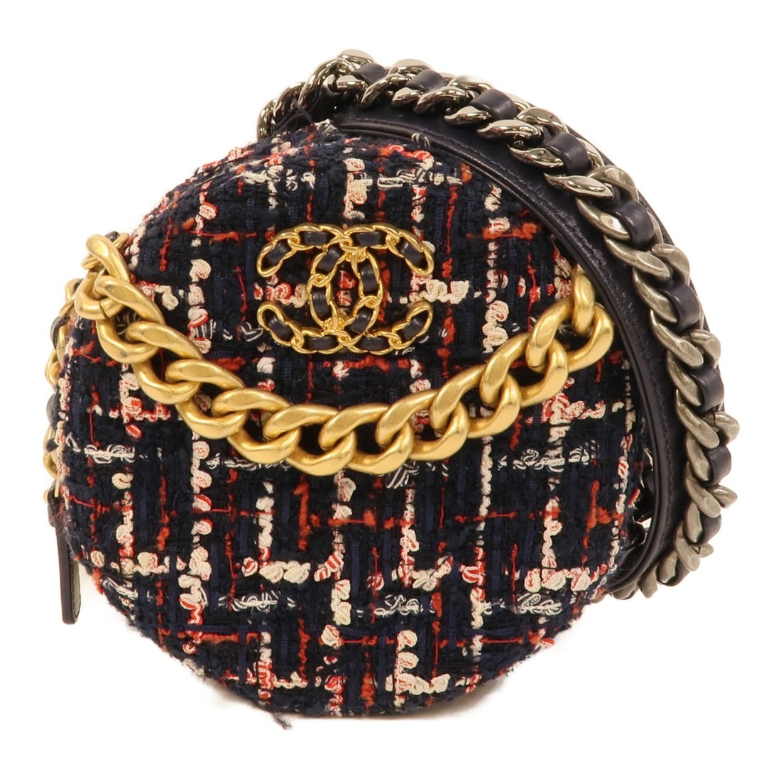 CHANEL AP0945 CC Tweed Shoulder Bag Multicolor Chain: CHANEL AP0945 CC Tweed Shoulder Bag Multicolor Chain A CHANEL CC Chain Shoulder Bag in multicolor tweed, designed in a shoulder bag style for women. The bag is listed in very good AB condition and com