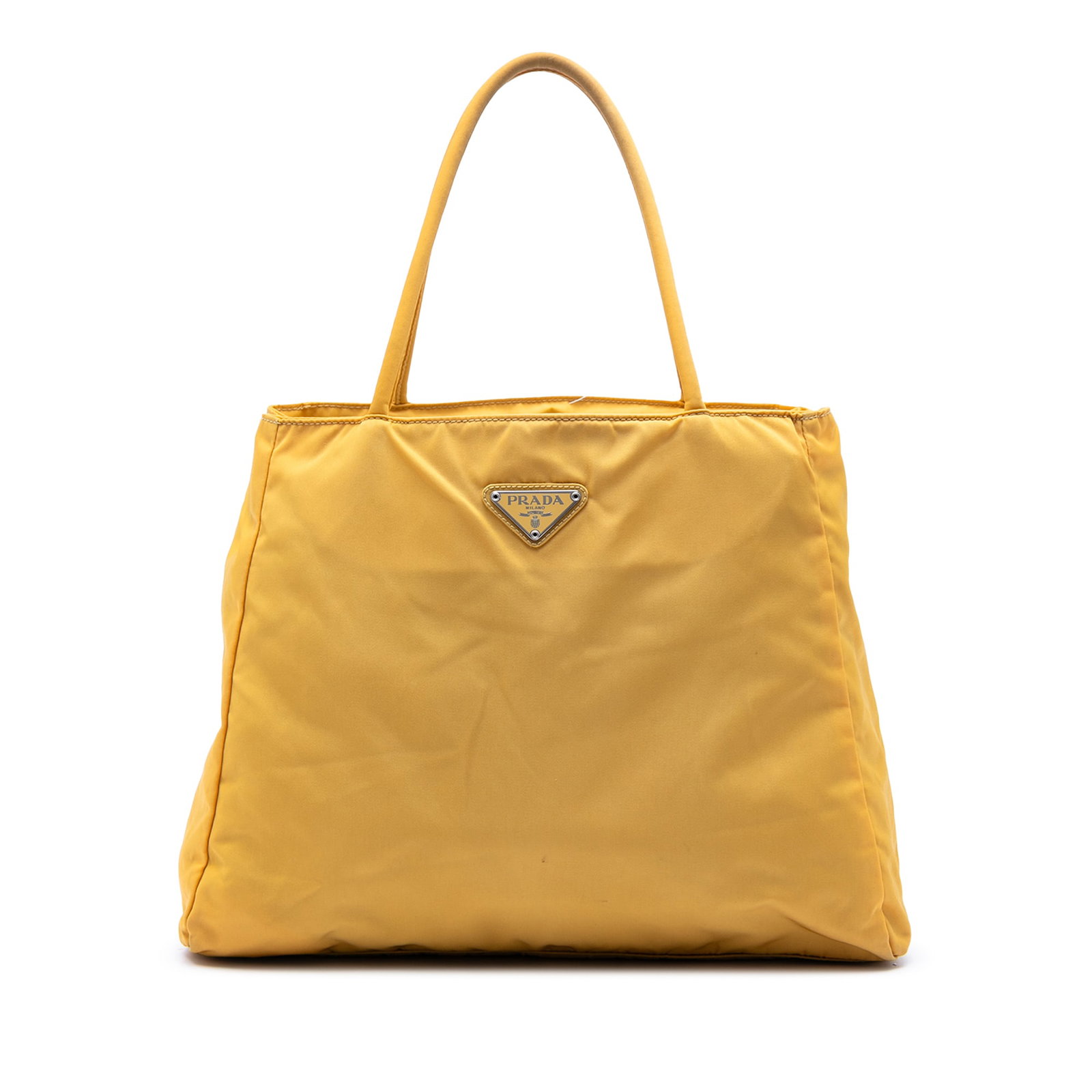 Prada Tessuto City Tote Yellow Nylon Handbag Made in Italy (1 of 6)
