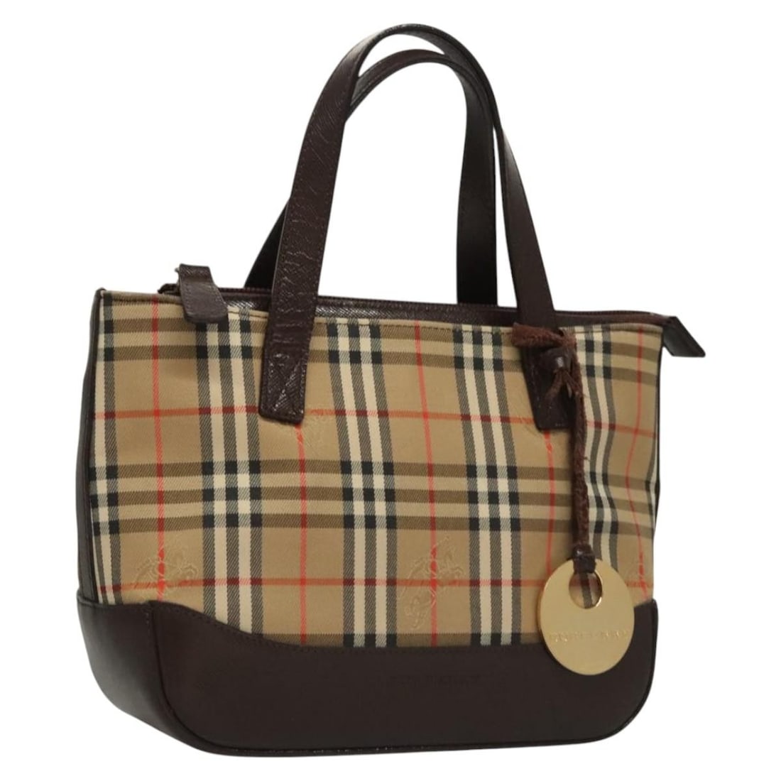 Beige Canvas Nova Check Handbag by Burberry for Women (1 of 18)