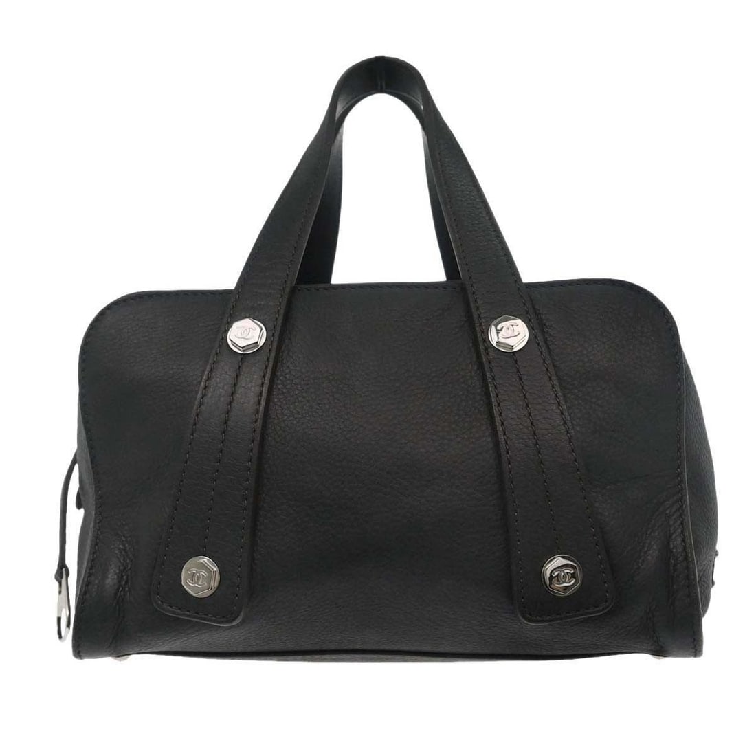 CHANEL medium calfskin handbag in dark brown made in Italy: CHANEL medium calfskin handbag in dark brown made in Italy Dark brown calfskin Chanel handbag with a structured medium-size silhouette and leather exterior. The bag is made in Italy and features one i