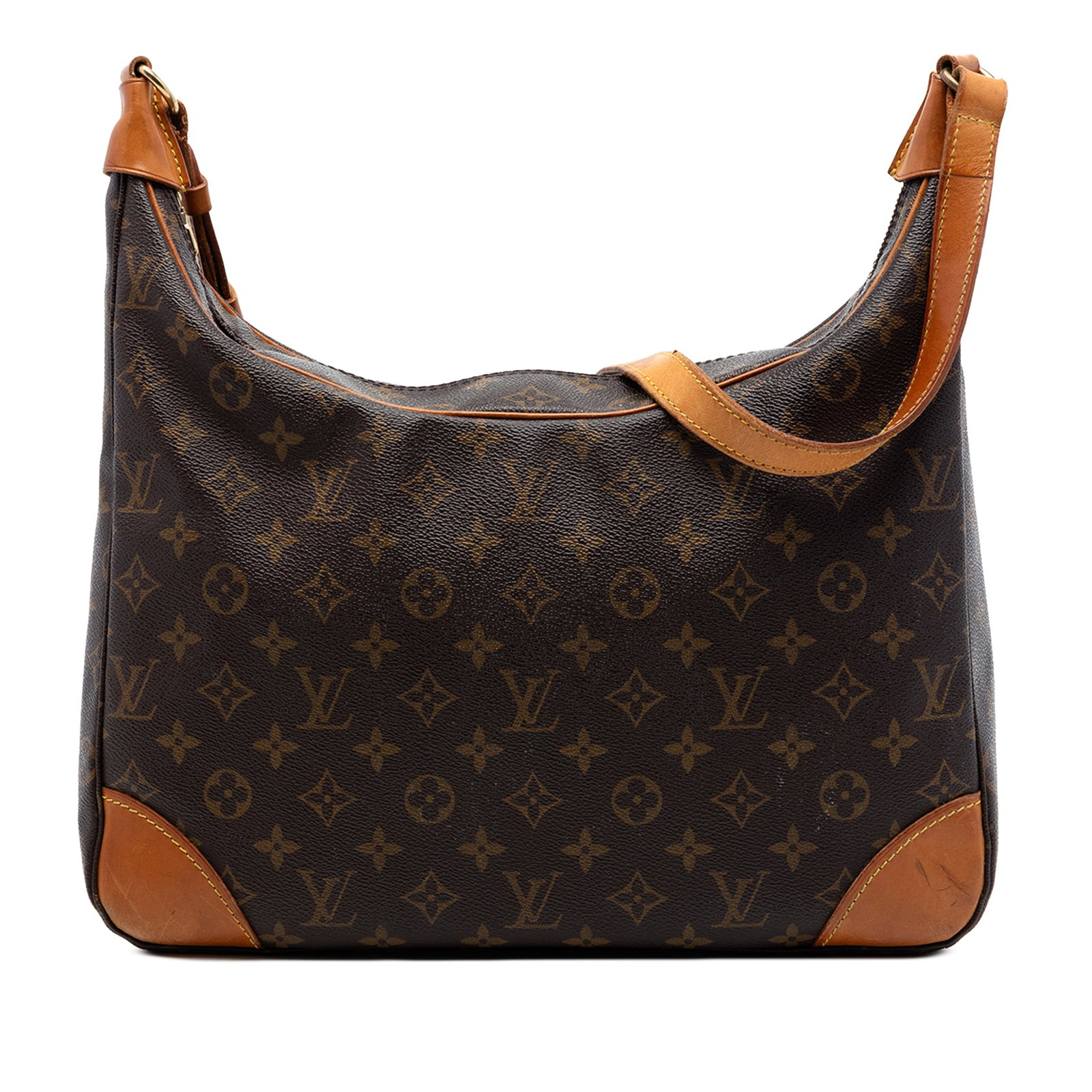 Louis Vuitton Boulogne GM Monogram Shoulder Bag: Louis Vuitton Boulogne GM Monogram Shoulder Bag Louis Vuitton Monogram Boulogne GM shoulder bag crafted with a monogram canvas body, an adjustable leather strap, a top zip closure, and an interior zip