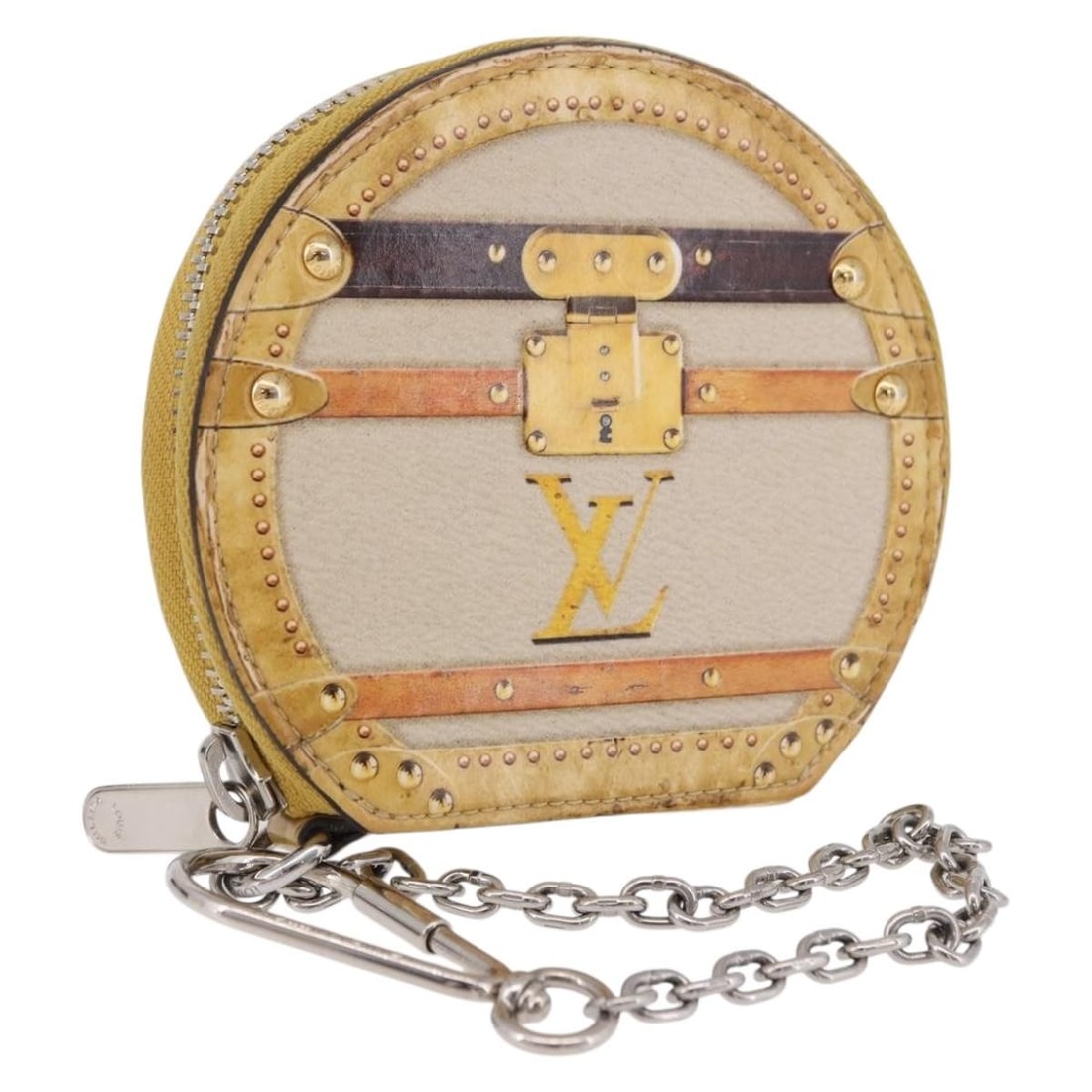 Louis Vuitton M52747 Monogram Coated Canvas Coin Purse Yellow Beige: Louis Vuitton M52747 Monogram Coated Canvas Coin Purse Yellow Beige Louis Vuitton coin purse in coated canvas with a yellow and beige Monogram design. Made in Spain, this piece comes with a dust bag a