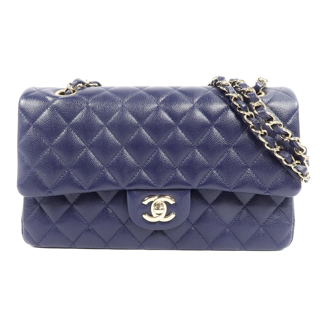 CHANEL A01112 Classic 25 Shoulder Bag Navy Calfskin GHW (1 of 17)