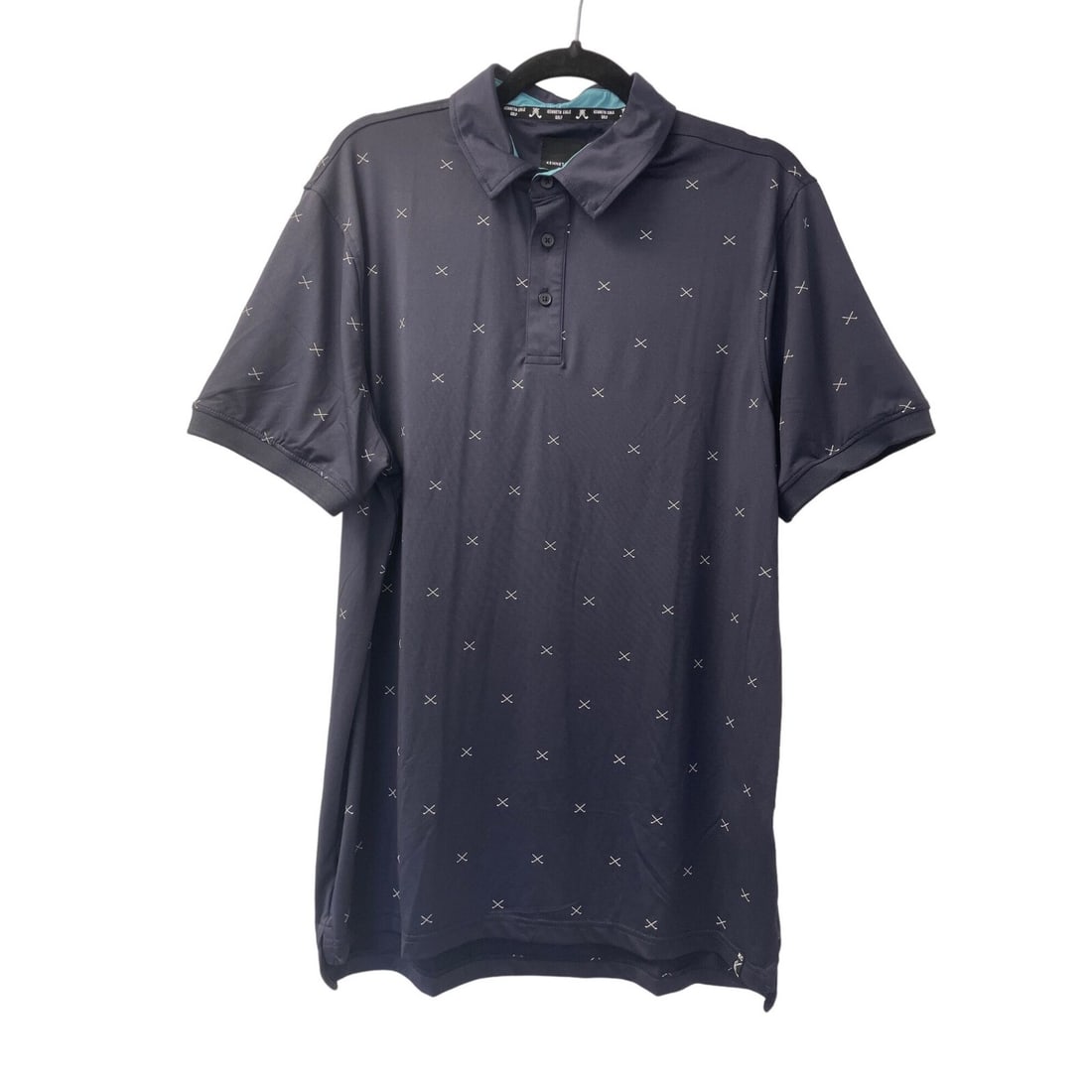 Kenneth Cole New York Navy Golf Polo Shirt Athletic Fit M (1 of 5)