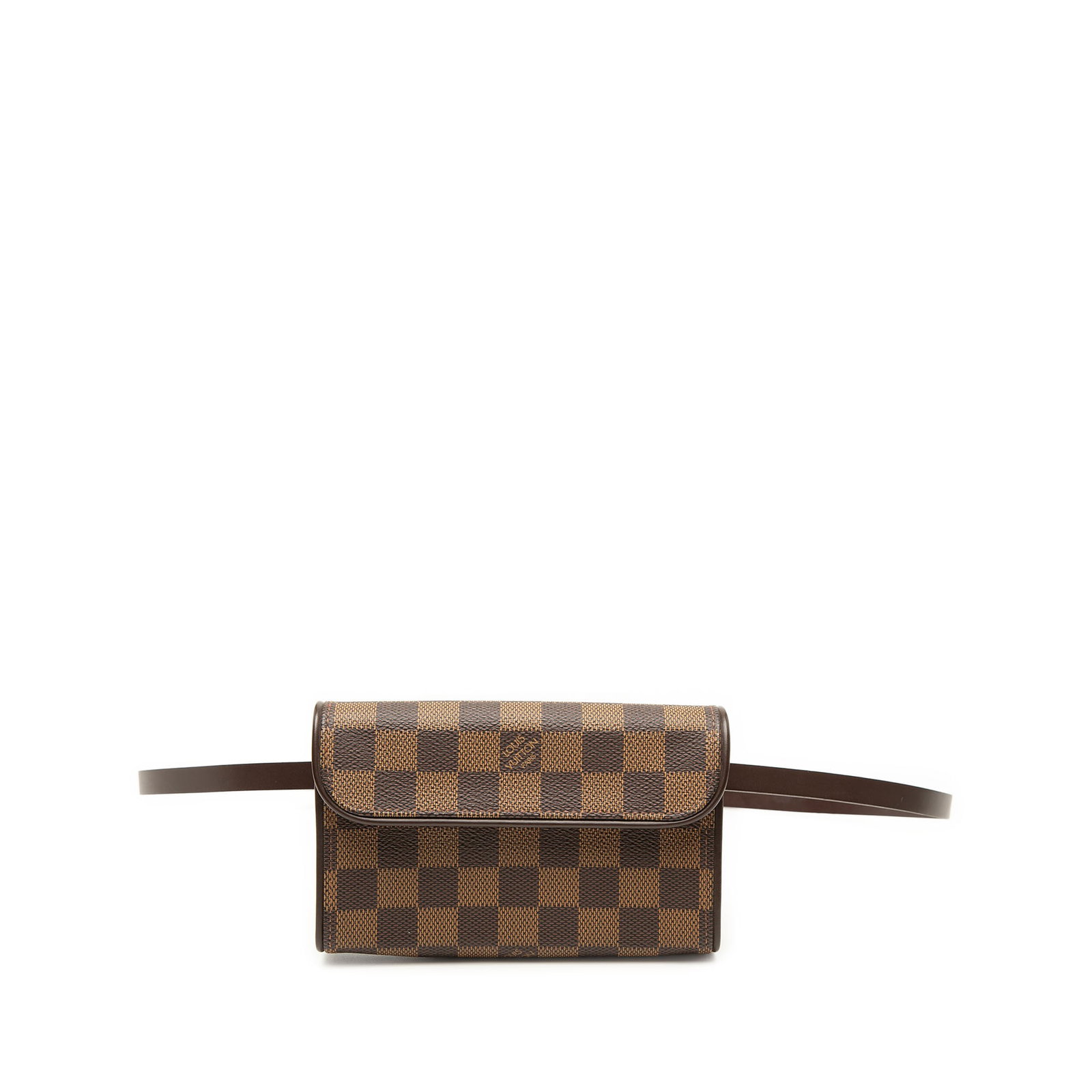 Louis Vuitton Florentine Pochette Damier Ebene Waist Bag: Louis Vuitton Florentine Pochette Damier Ebene Waist Bag Louis Vuitton Damier Ebene Florentine Pochette in brown Damier Ebene canvas with a fabric construction. It features an adjustable flat waist st