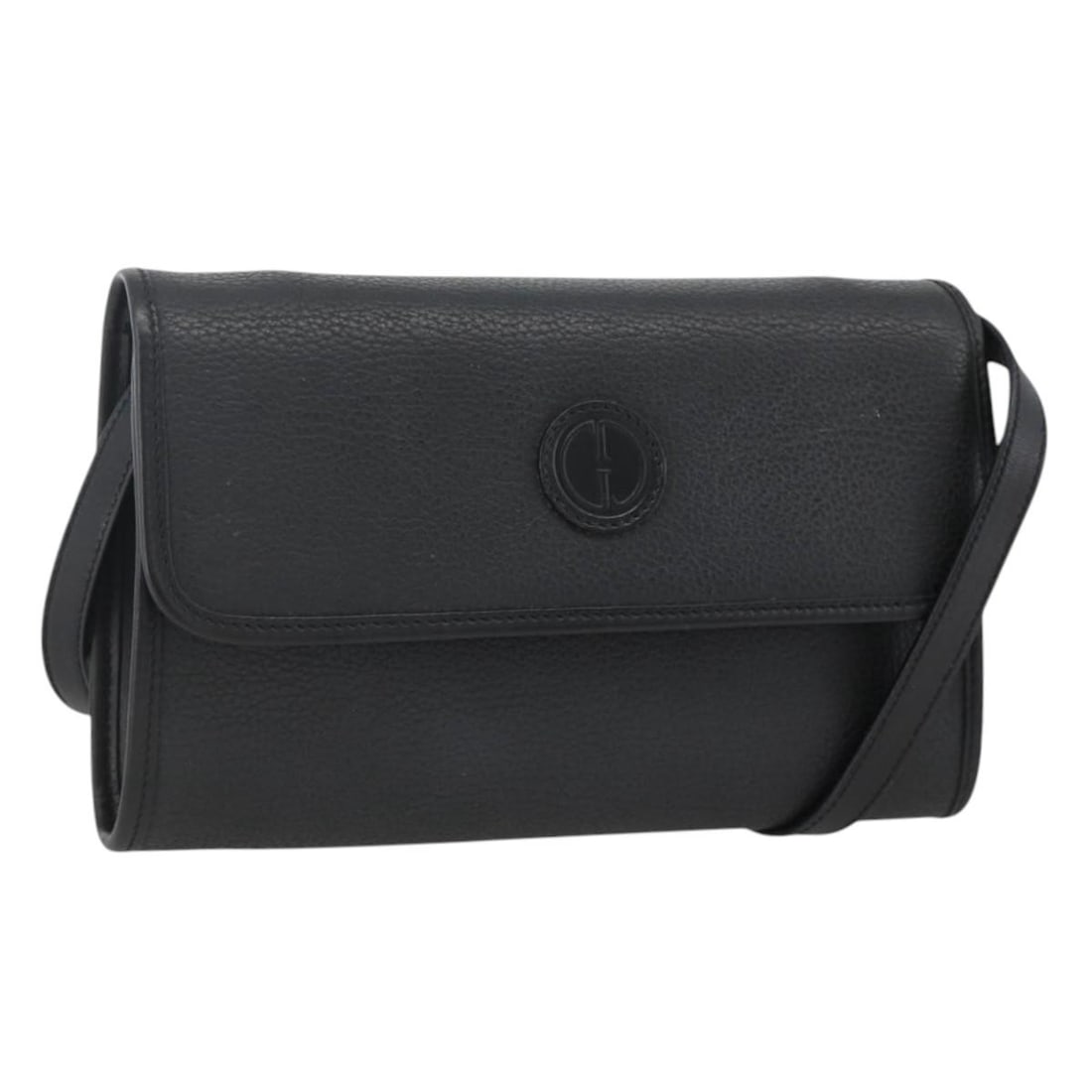 Gucci 004 115 3410 Black Leather Shoulder Bag Gold Accents (1 of 18)