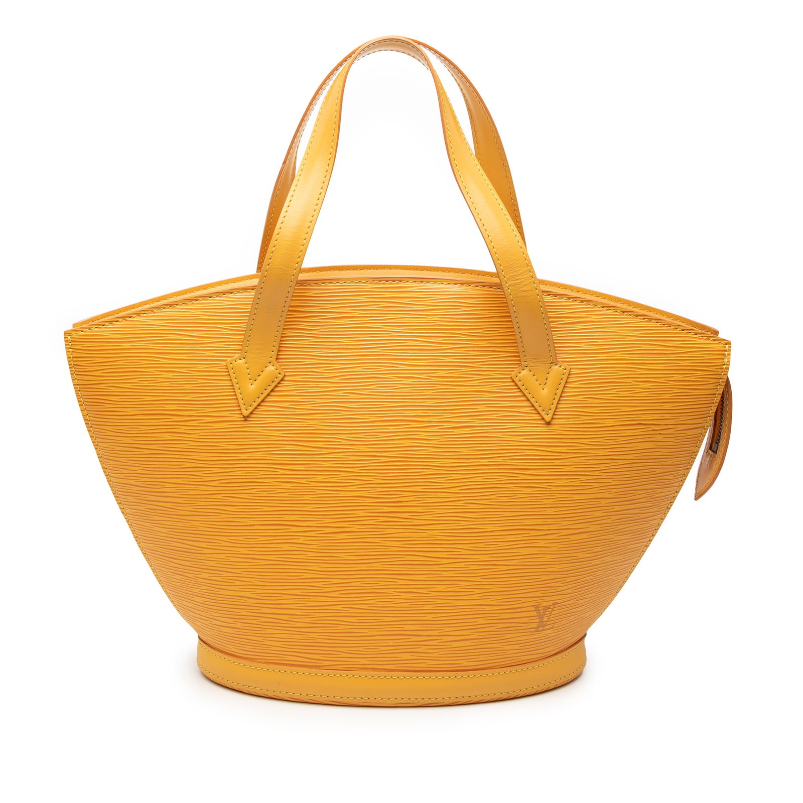 Louis Vuitton Epi Leather Saint Jacques PM Yellow Shoulder Bag: Louis Vuitton Epi Leather Saint Jacques PM Yellow Shoulder Bag This Louis Vuitton Epi Saint Jacques PM Short Strap bag features a distinctive yellow epi leather exterior, accented by flat leather hand