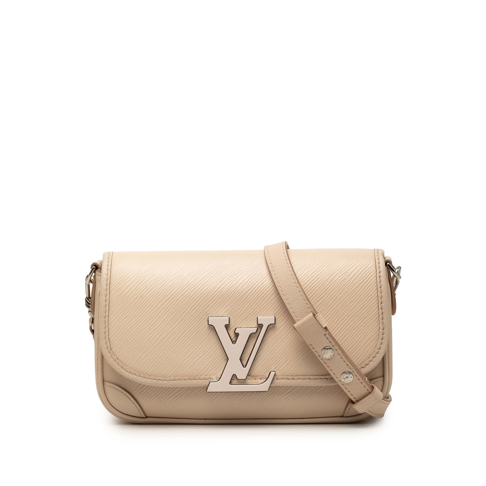 Louis Vuitton Epi Buci White Leather Shoulder Bag: Louis Vuitton Epi Buci White Leather Shoulder Bag Louis Vuitton Epi Buci shoulder bag in white leather with an adjustable flat shoulder strap, front flap with magnetic closure, exterior back slip pock