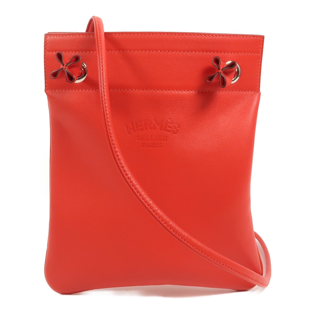 Hermes Aline Mini Red Veau Swift Calfskin Shoulder Bag PHW (1 of 15)