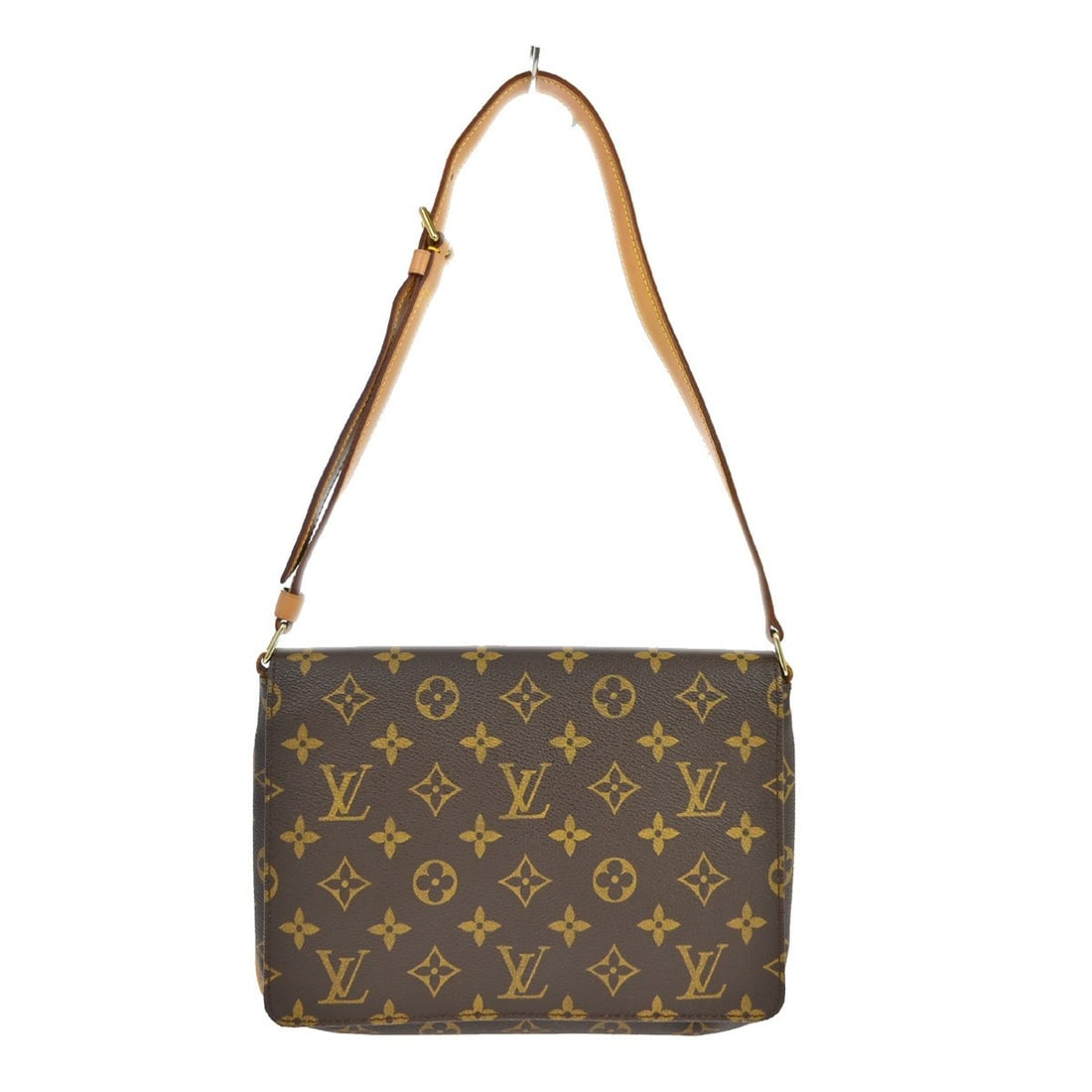 Louis Vuitton Musette Tango Monogram Canvas Shoulder Bag M51257: Louis Vuitton Musette Tango Monogram Canvas Shoulder Bag M51257 Vintage Louis Vuitton Musette Tango short shoulder bag in brown Monogram canvas with leather trim and a flap magnetic closure. This wome