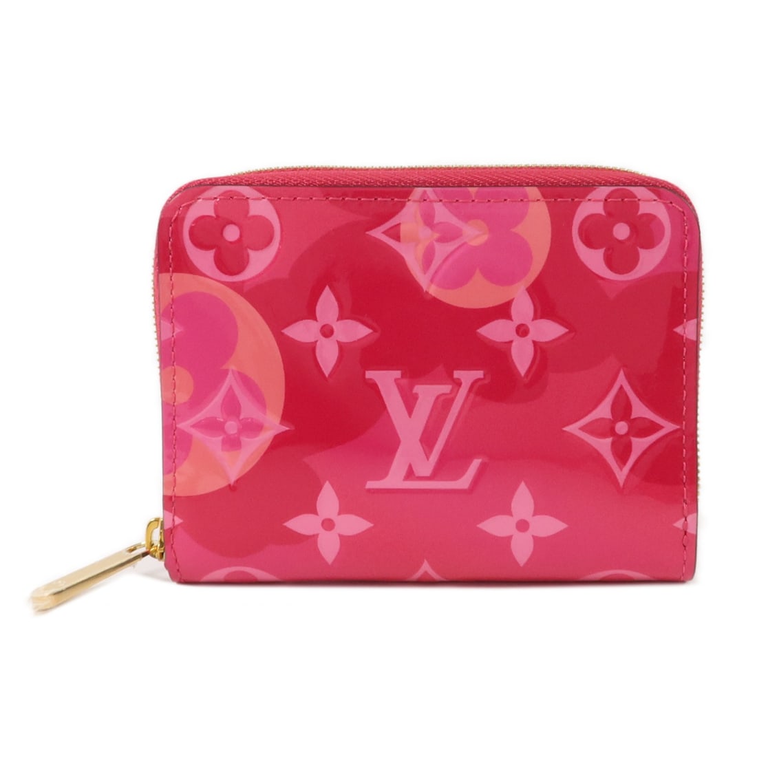 Louis Vuitton M90589 Zippy Coin Purse Monogram Vernis Pink GHW: Louis Vuitton M90589 Zippy Coin Purse Monogram Vernis Pink GHW A Louis Vuitton Zippy Coin Purse in Monogram Vernis Pink, model M90589. It is made from Vernis and patent leather and features a pink and