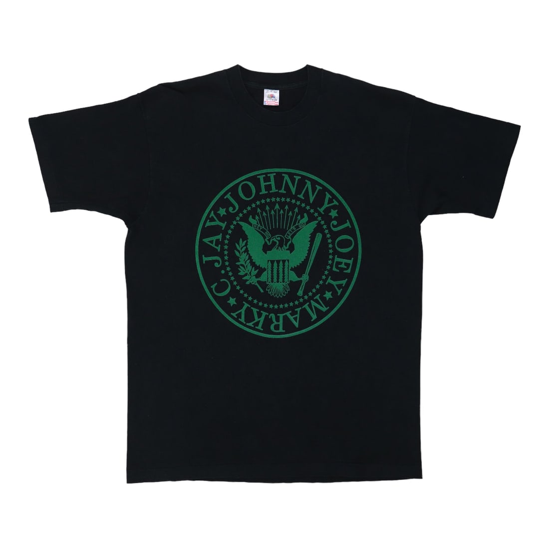 Vintage 1990s Ramones Black Cotton Band T-Shirt XL Front Back Graphics (1 of 5)