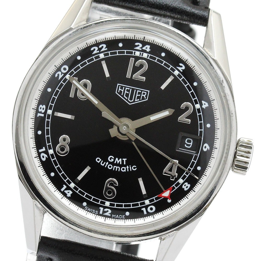 TAG Heuer Classic Carrera WS2113 Mens GMT Date Wristwatch: TAG Heuer Classic Carrera WS2113 Mens GMT Date Wristwatch TAG Heuer Classic Carrera GMT Date men's wristwatch, reference WS2113, with a black dial and automatic movement. It features a stainless steel