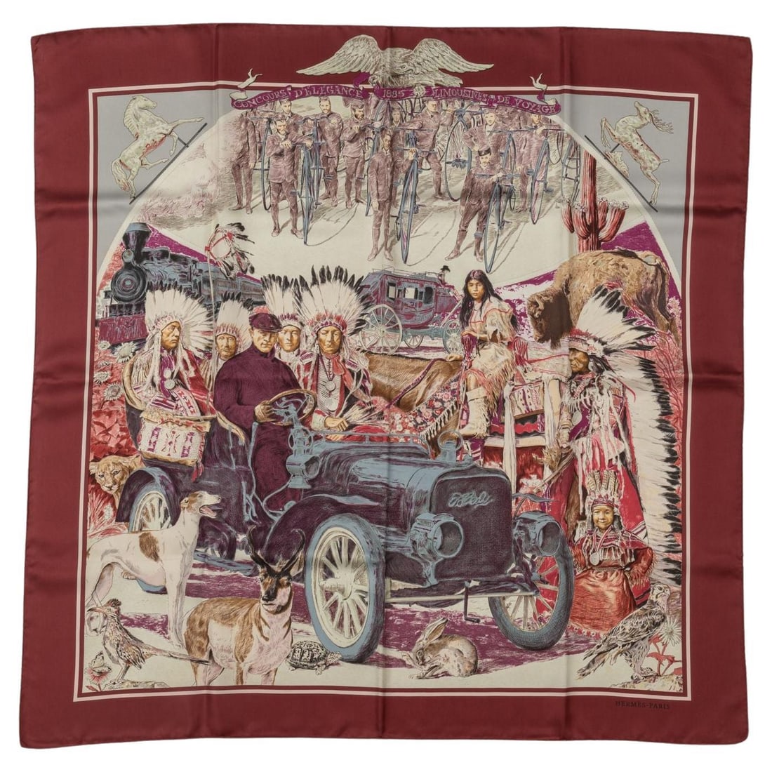 Hermes Limited Edition Scarf Kermit Oliver Design in Box: Hermes Limited Edition Scarf Kermit Oliver Design in Box This exquisite Hermes scarf is a stunning representation of luxury fashion. Crafted from silk jacquard, it features a magnificent design titled
