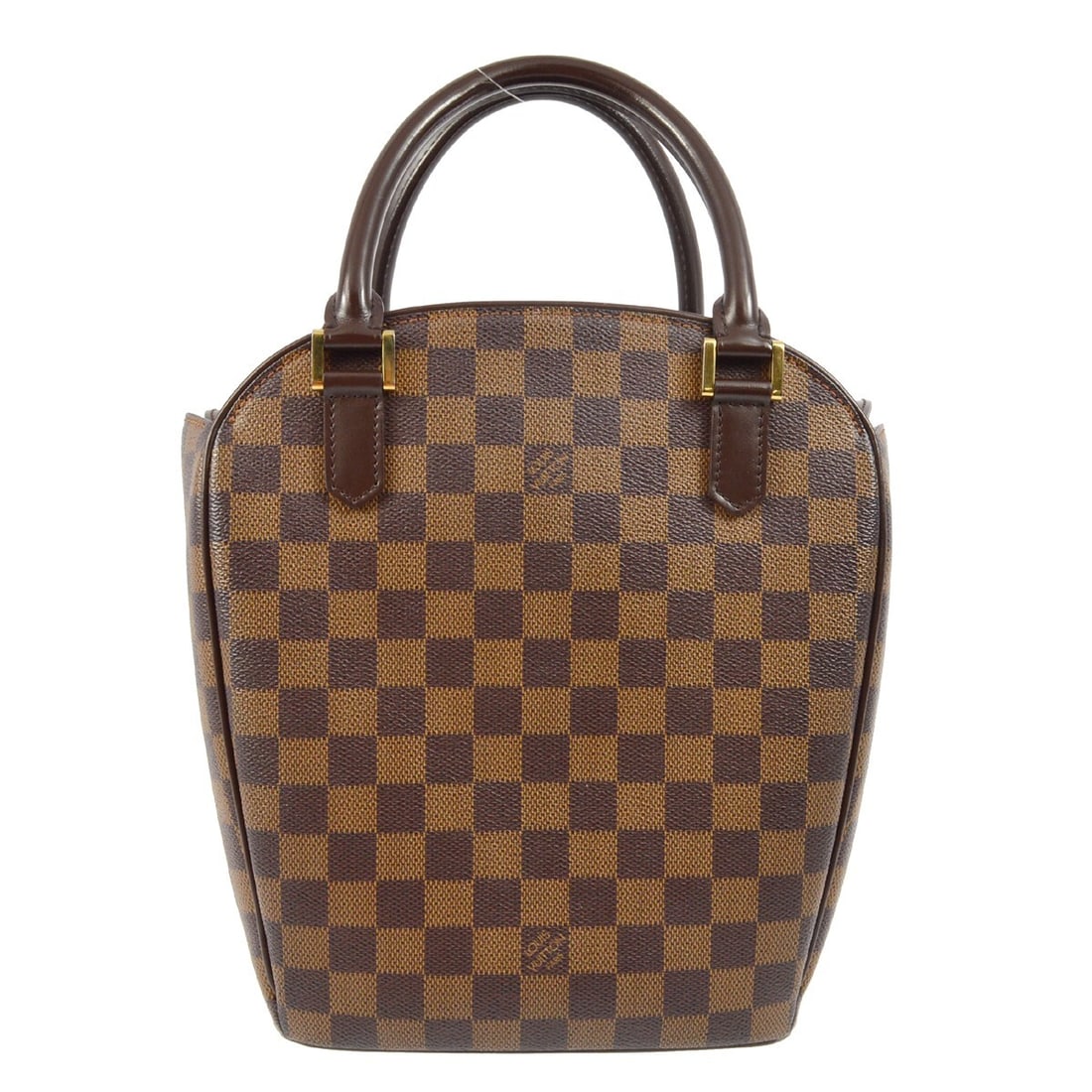 Louis Vuitton Sarria Seau Brown Damier Top Handle Bag N51284: Louis Vuitton Sarria Seau Brown Damier Top Handle Bag N51284 Louis Vuitton Sarria Seau handbag in Damier canvas and leather with a brown Ebene check pattern. This women's top handle bag features doubl