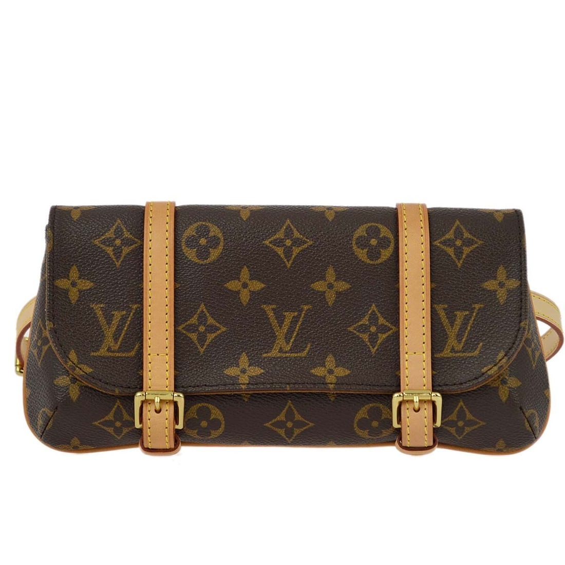 Louis Vuitton Marelle Monogram Belt Bag Brown Canvas M51159: Louis Vuitton Marelle Monogram Belt Bag Brown Canvas M51159 Louis Vuitton Monogram Pochette Marelle Belt Bum Bag in brown Monogram canvas, made in France. This vintage medium bag features a buckle clo