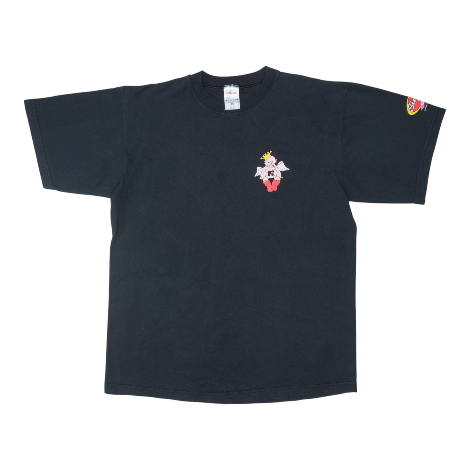Vintage 1990s Black Cotton MTV Singled Out XL Shirt (1 of 5)