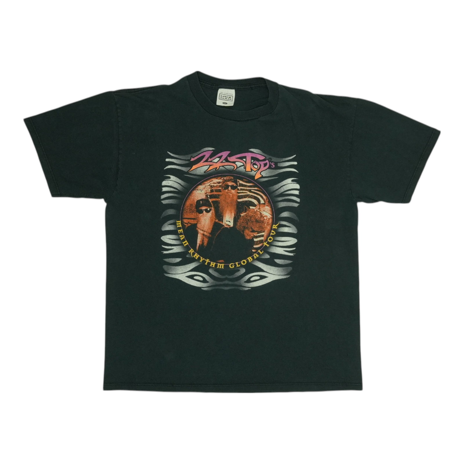 Vintage 1997 ZZ Top Tour Black Cotton T-Shirt Extra Large (1 of 6)