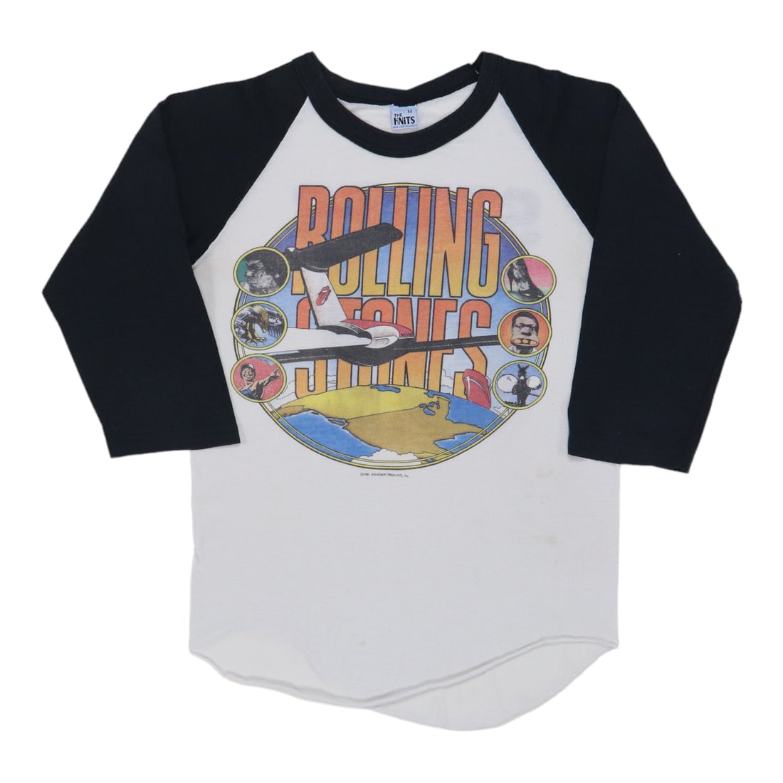 Vintage 1981 Jersey Shirt Featuring Rolling Stones Graphics White Medium: Vintage 1981 Jersey Shirt Featuring Rolling Stones Graphics White Medium This is an original vintage 1981 Rolling Stones jersey shirt, featuring both front and back graphics. The shirt is made from a 