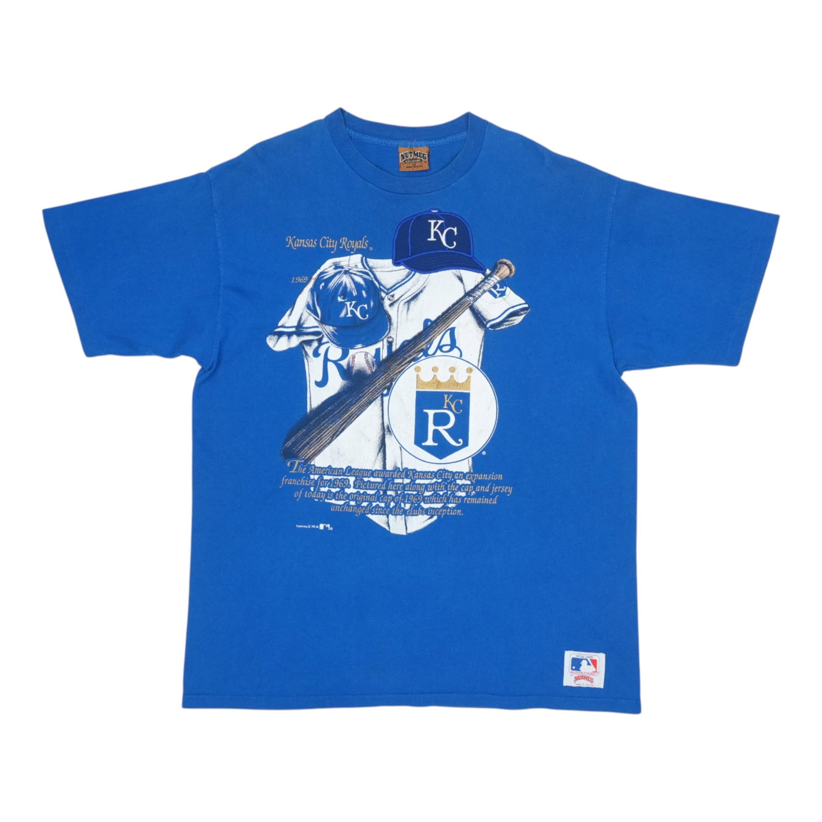 Vintage 1990s Kansas City Royals Blue Cotton Extra Large Shirt: Vintage 1990s Kansas City Royals Blue Cotton Extra Large Shirt This is an original vintage Kansas City Royals shirt from the 1990s. It is not a modern reproduction and features no graphics on the back