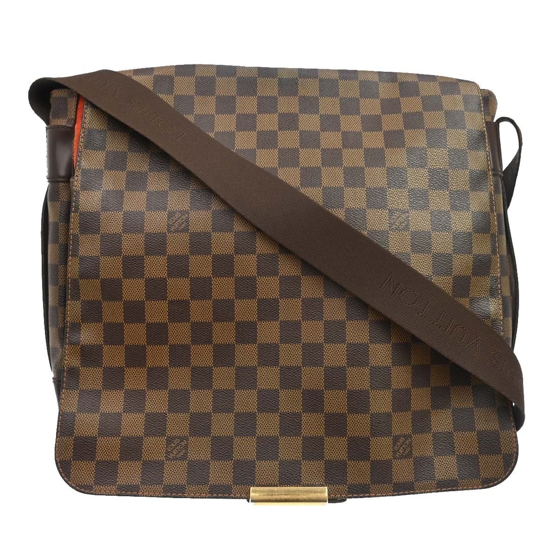 Louis Vuitton Bastille Damier Canvas Crossbody Messenger Bag N45258: Louis Vuitton Bastille Damier Canvas Crossbody Messenger Bag N45258 Vintage Louis Vuitton Bastille shoulder bag in Damier canvas and leather with a brown Ebene check pattern. This flap-front messenger