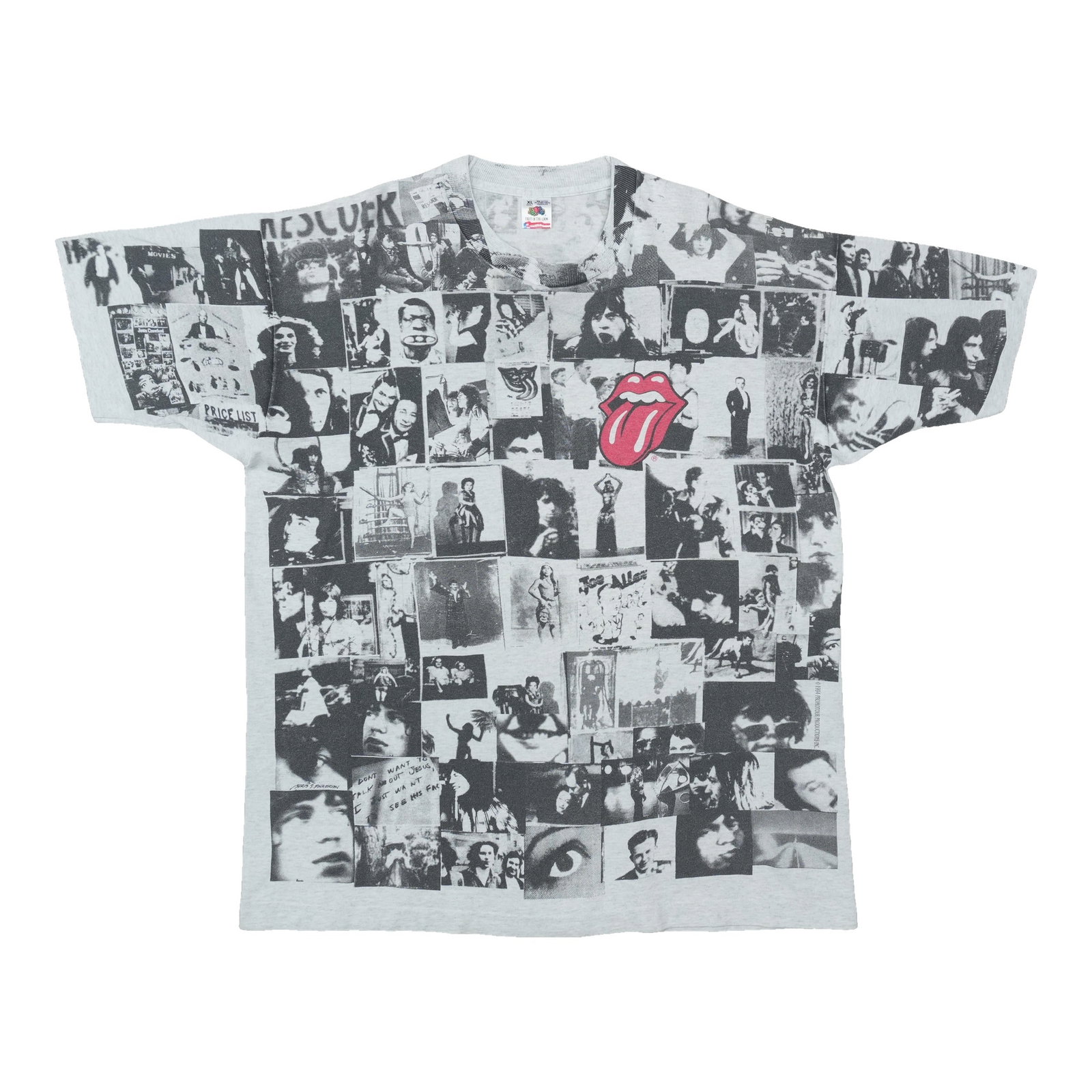 Vintage Rolling Stones Exile On Main St Grey AOP T Shirt XL (1 of 3)