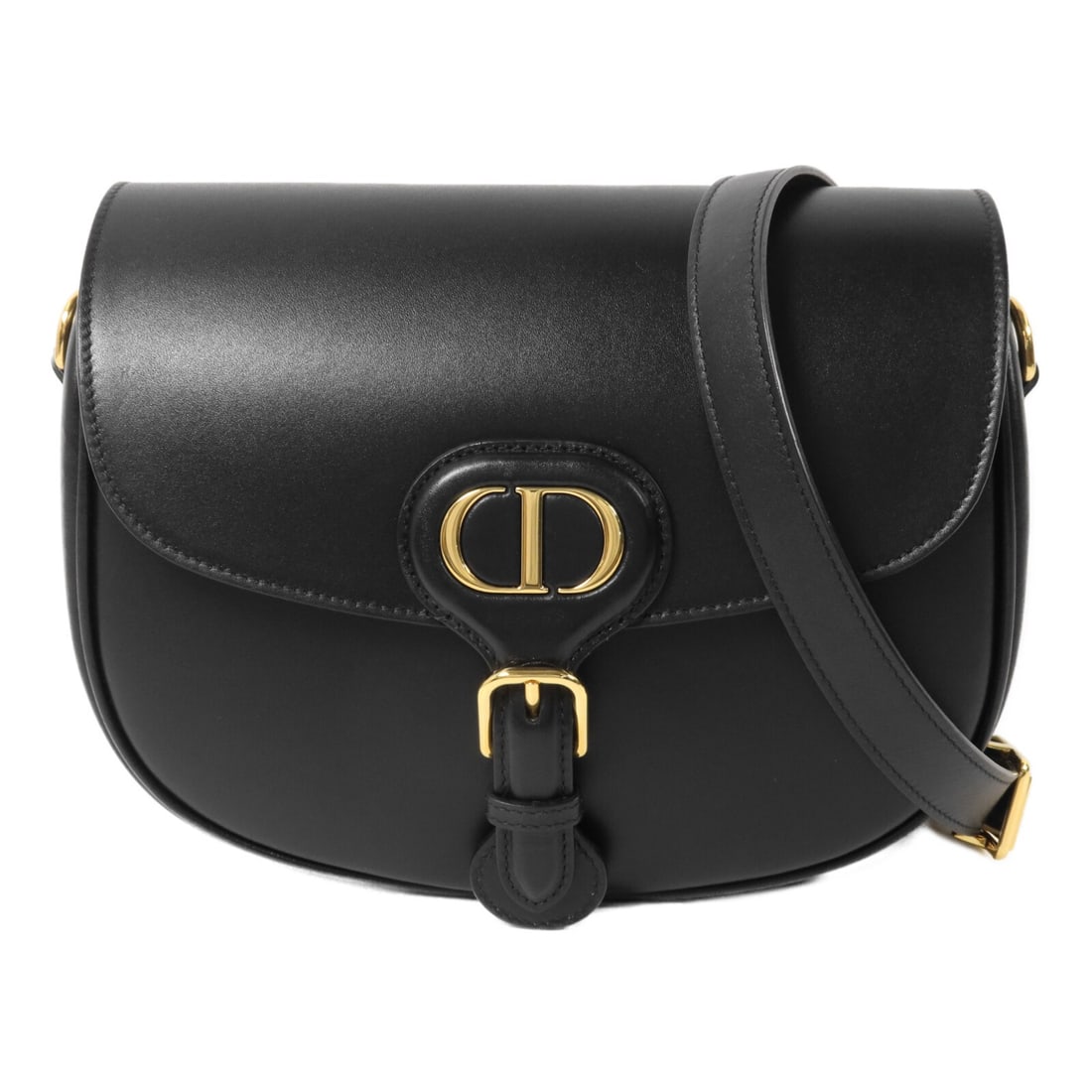 Dior Bobby Medium Shoulder Bag Black Calfskin CD GHW M93190M0L: Dior Bobby Medium Shoulder Bag Black Calfskin CD GHW M93190M0L A Christian Dior Bobby medium shoulder bag in black calfskin leather with gold-tone hardware. The bag features a magnetic pocket, one ope