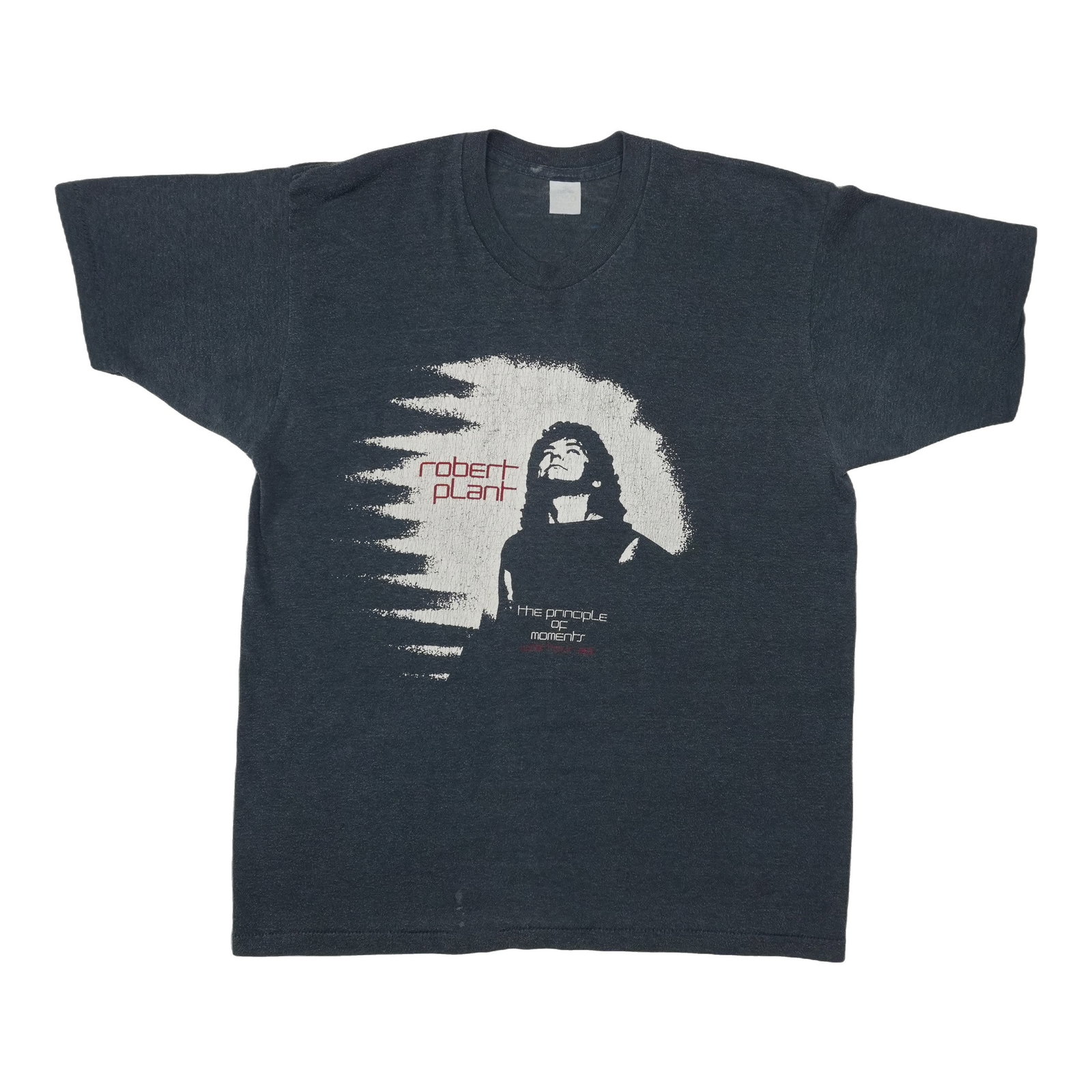 Vintage 1983 Robert Plant Principle of Moments Grey Tour T Shirt (1 of 8)