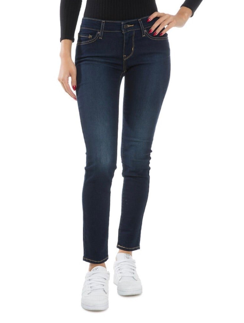 Levi's 711 Women's Ripped Skinny Jeans Size 24 Blue Slim Fit (1 of 3)