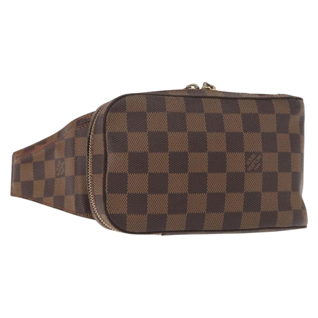 Louis Vuitton Geronimos Damier Ebene Canvas Shoulder Bag N51994: Louis Vuitton Geronimos Damier Ebene Canvas Shoulder Bag N51994 A Louis Vuitton Geronimos shoulder bag in Damier Ebene canvas, presented in a practical compact size. It was made in Spain and is identi