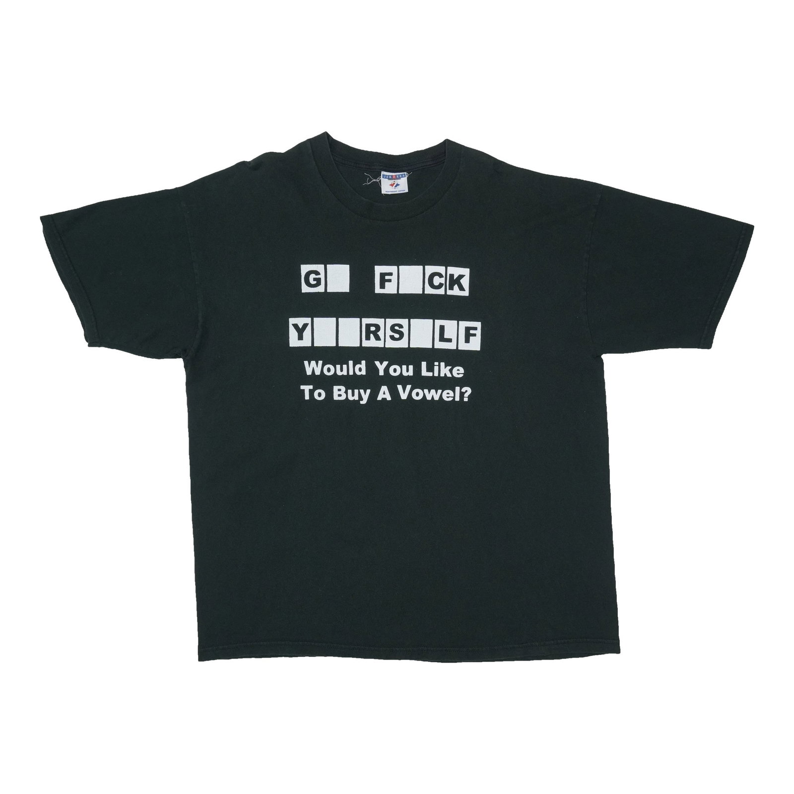 Vintage 1990s Novelty T Shirt Would You Like To Buy A Vowel (1 of 4)