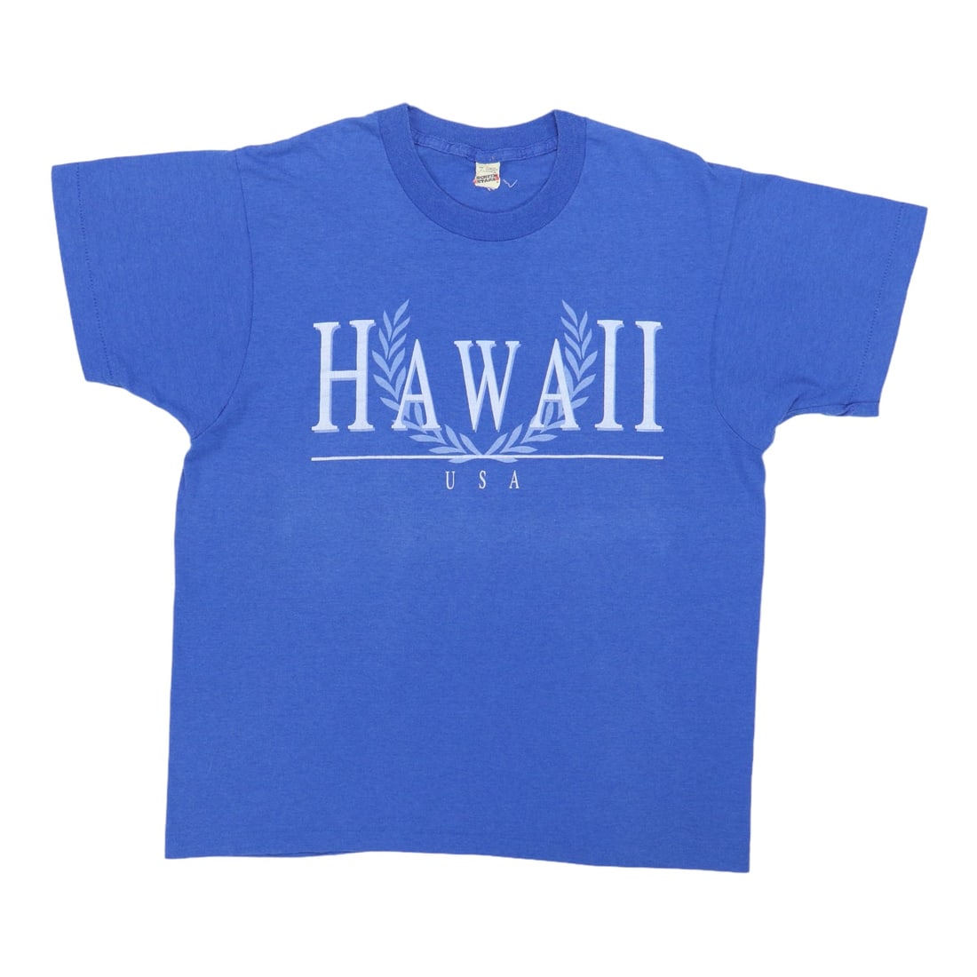 Vintage 1980s Blue Hawaii Poly Cotton Shirt with Graphics: Vintage 1980s Blue Hawaii Poly Cotton Shirt with Graphics This is an original vintage 1980s Hawaii shirt featuring front and back graphics. The shirt is made from a 50/50 poly-cotton blend and comes i