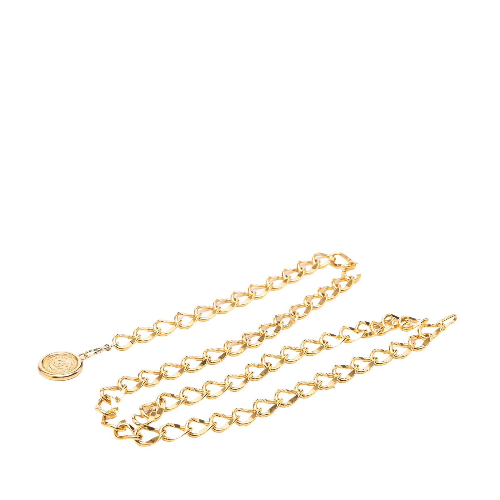 Chanel 31 Rue Cambon Paris CC Medallion Gold Plated Chain Belt (1 of 4)
